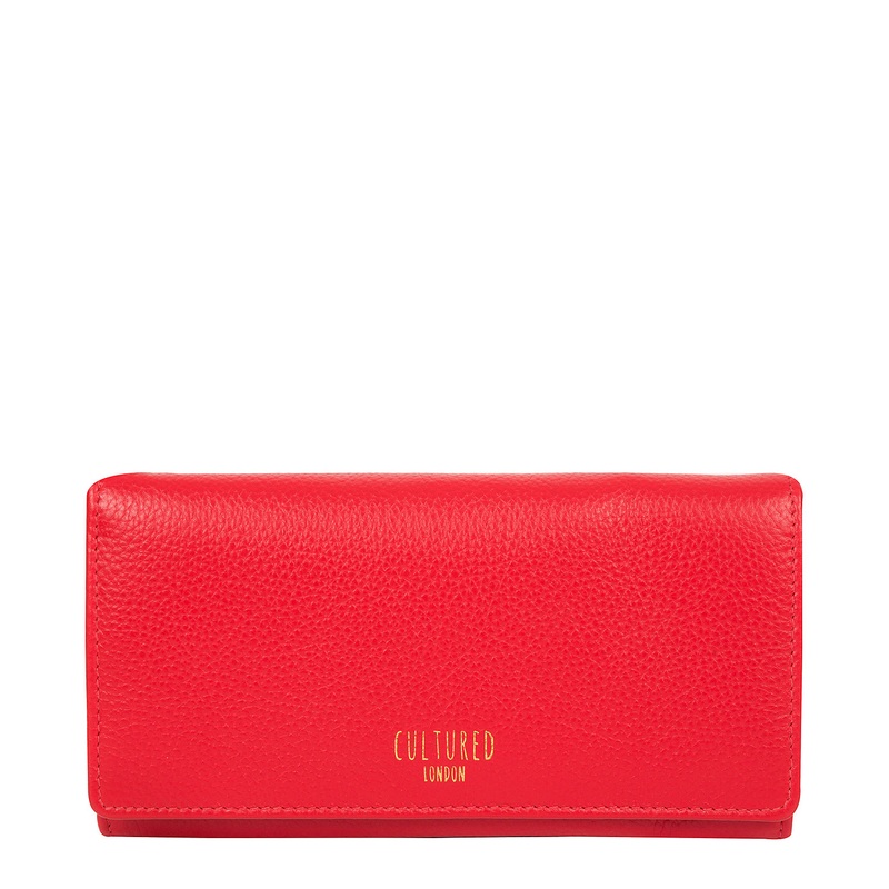 'Harlow' Royal Red Leather Purse