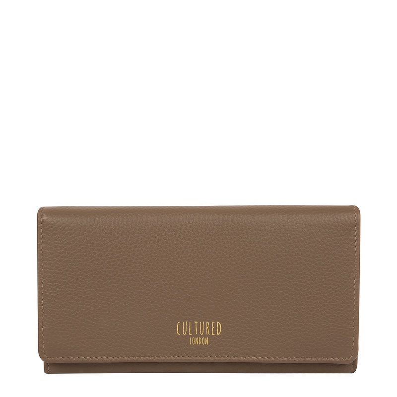 'Harlow' Taupe Leather Purse