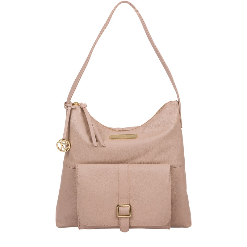 'Imogen' Blush Pink Leather Shoulder Bag
