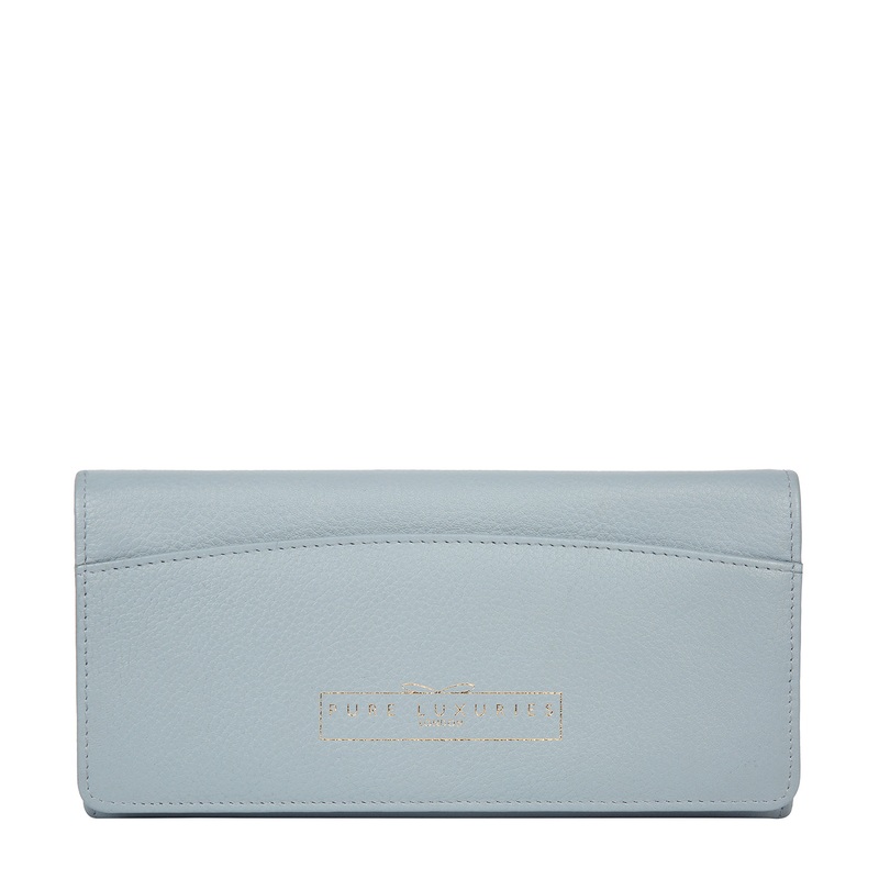 'Izabel' Cashmere Blue Leather Purse