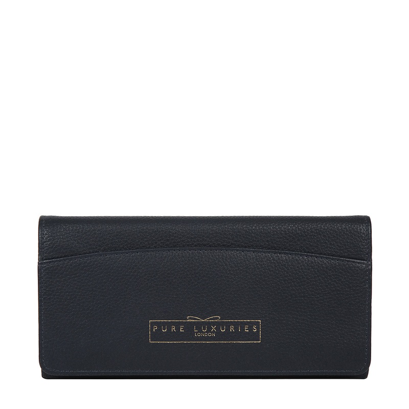 'Izabel' Navy Leather Purse