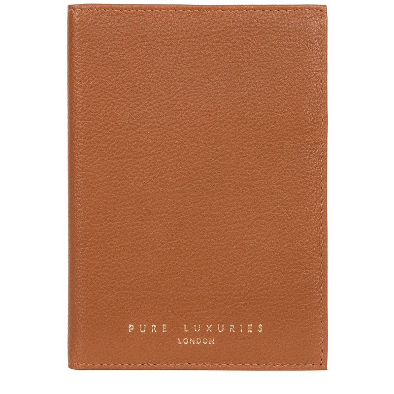 'Jet' Tan Leather Passport Holder
