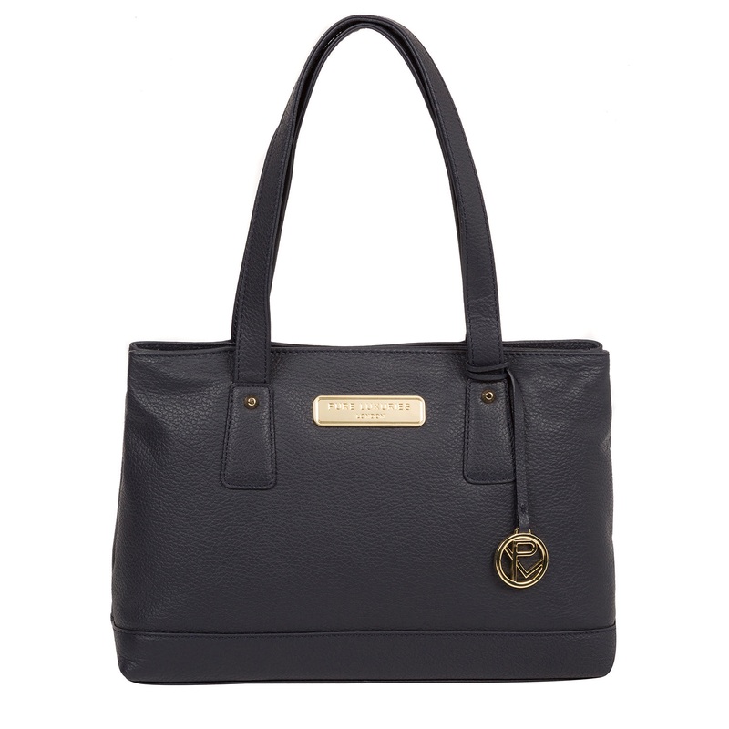 'Kate' Navy Leather Handbag