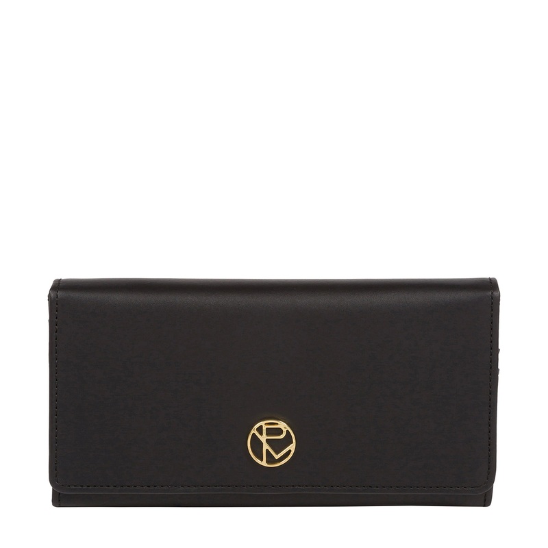 'Marseille' Black Leather Purse
