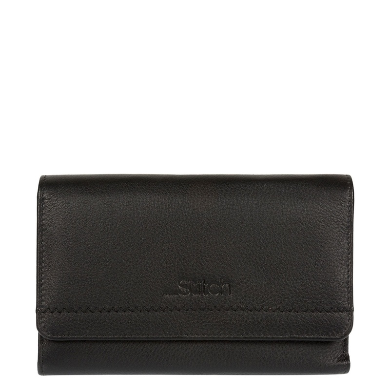 'Millbeck' Black Leather Purse