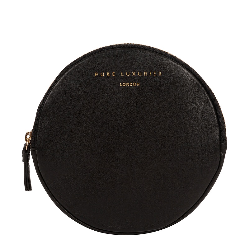 'Oakwood' Black Leather Coin Purse