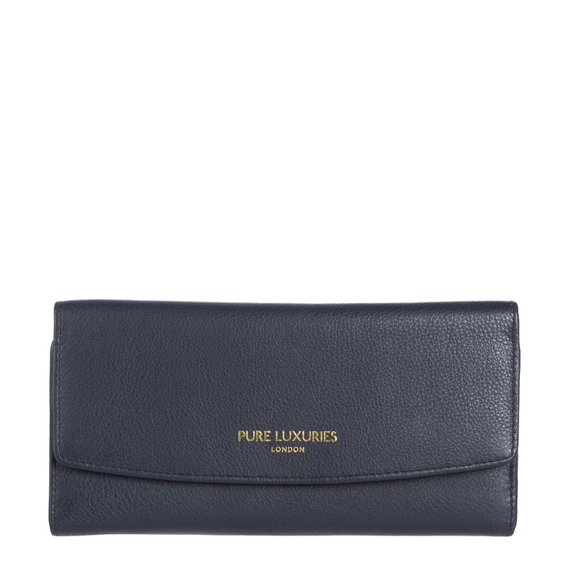 'Perth' Midnight Fine Leather RFID Purse