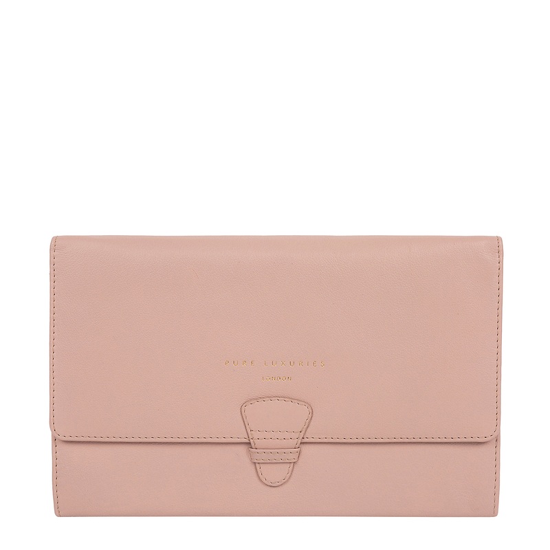'Piccadily' Blush Pink Leather Travel Wallet