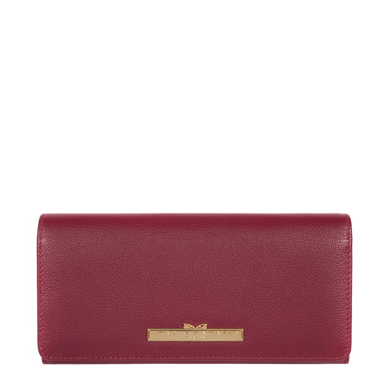 'Pipit' Pomegranate Leather Bi-Fold Purse
