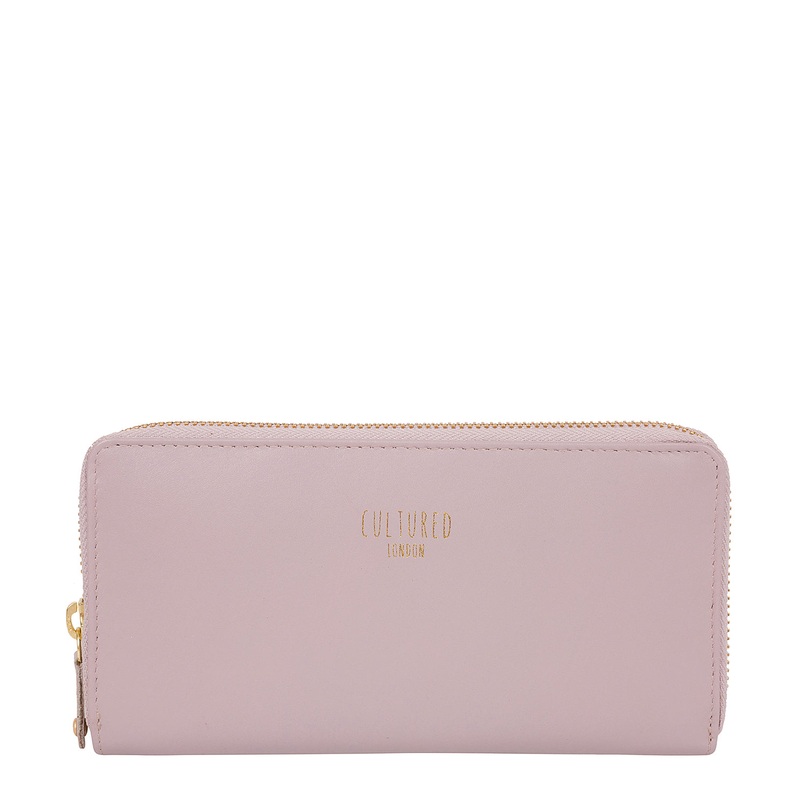 'Tabitha' Subtle Lilac Leather Purse