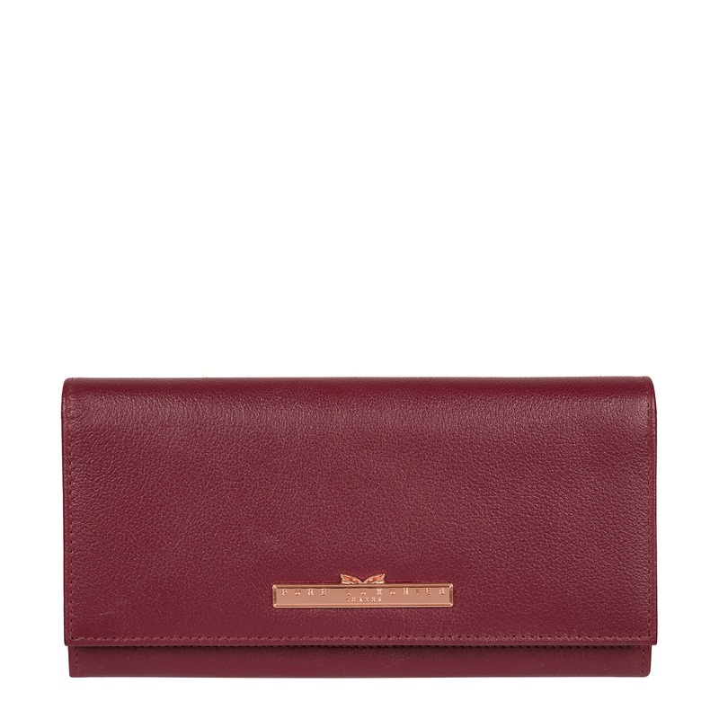 'Wren' Pomegranate Leather Purse