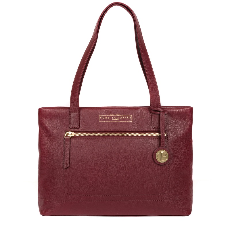 'Adley' Deep Red Leather Handbag
