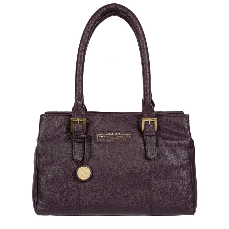 'Avebury' Plum Leather Handbag