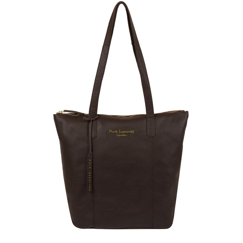 'Blendon' Dark Brown Leather Shopper Bag