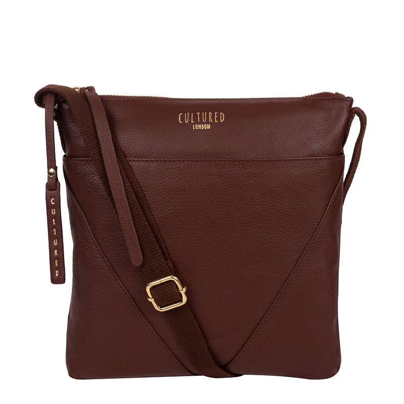 'Camden' Rich Chestnut Leather Cross Body Bag