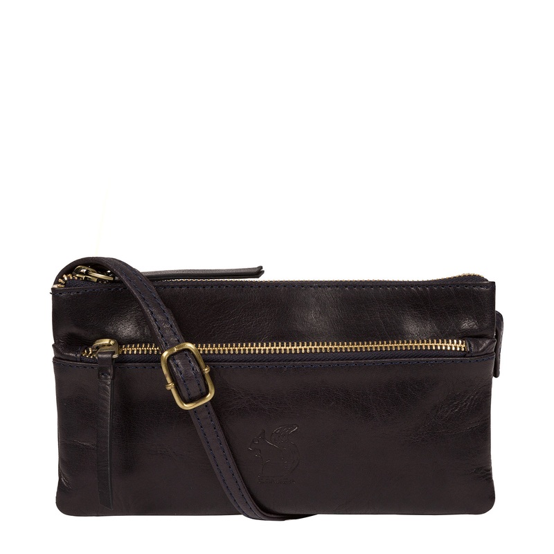 'Carrilo' Navy Leather Cross Body Bag