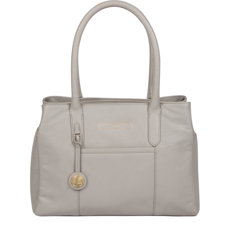'Chatham' Grey Leather Handbag