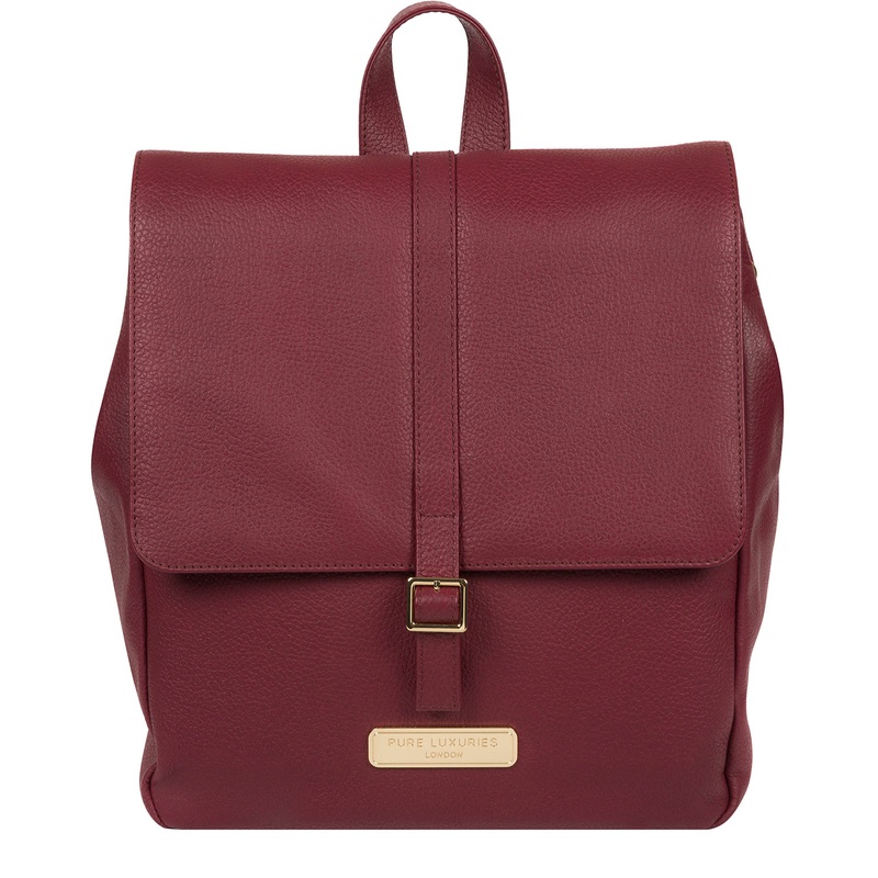 'Daisy' Pomegranate Leather Backpack
