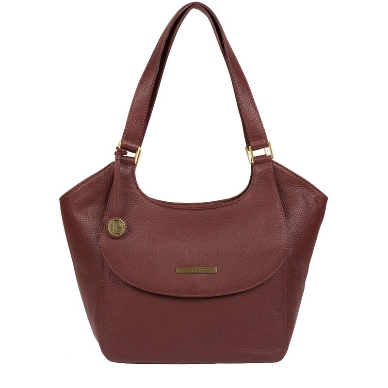 'Denisa' Port Leather Tote Bag