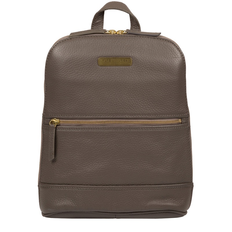 'Ellerton' Grey Leather Backpack