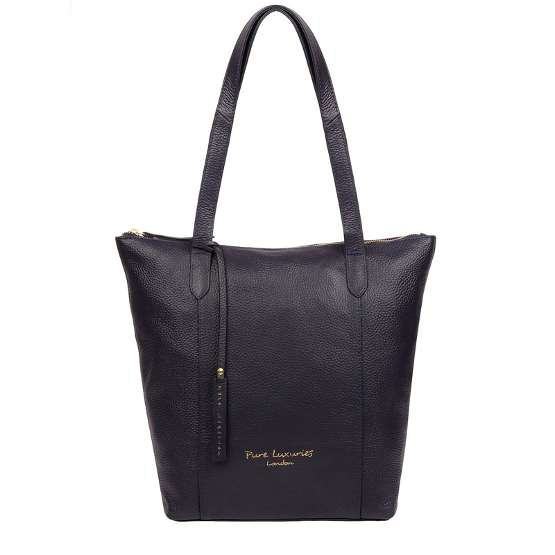 'Elsa' Ink Leather Tote Bag