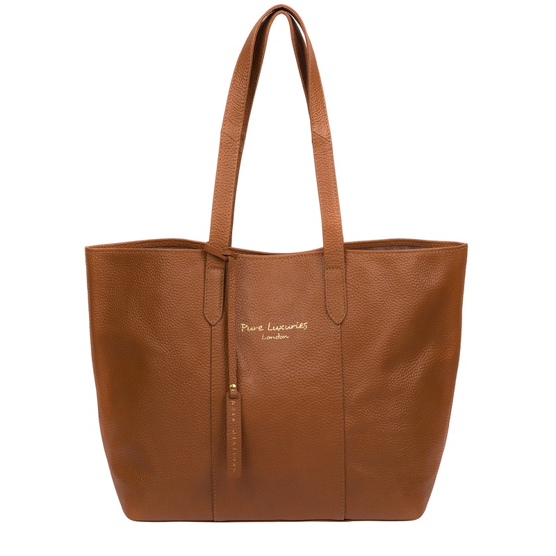 'Hedda' Tan Leather Tote Bag
