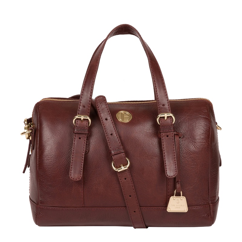 'Iris' Chestnut Leather Handbag