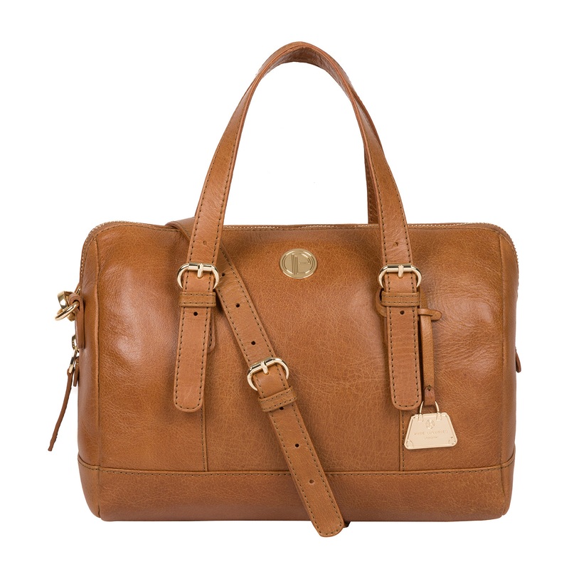 'Iris' Saddle Tan Leather Handbag