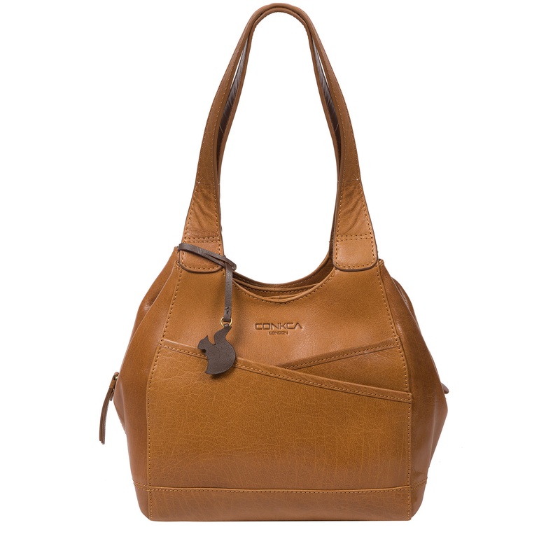 'Juliet' Dark Tan Leather Handbag