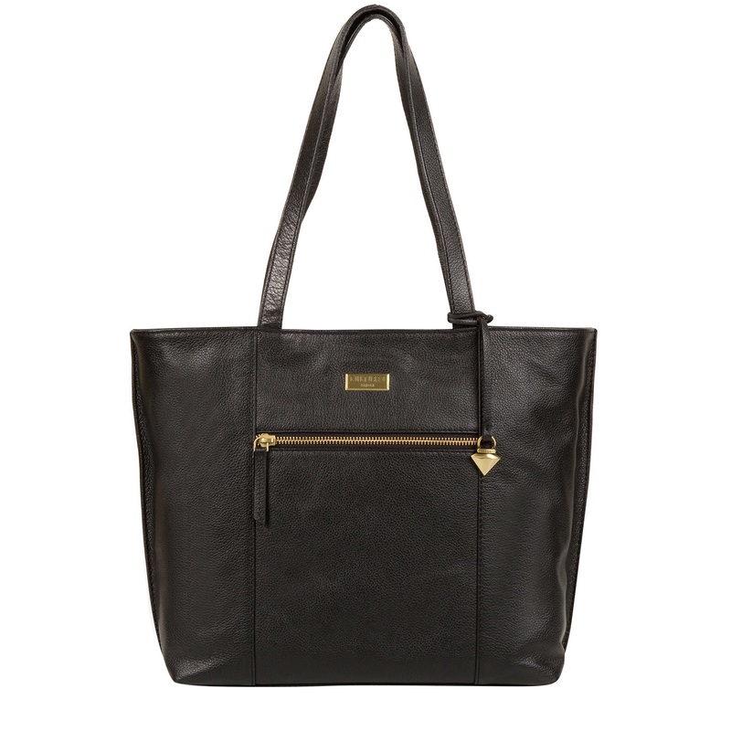 'Kimberly' Black Leather Tote Bag