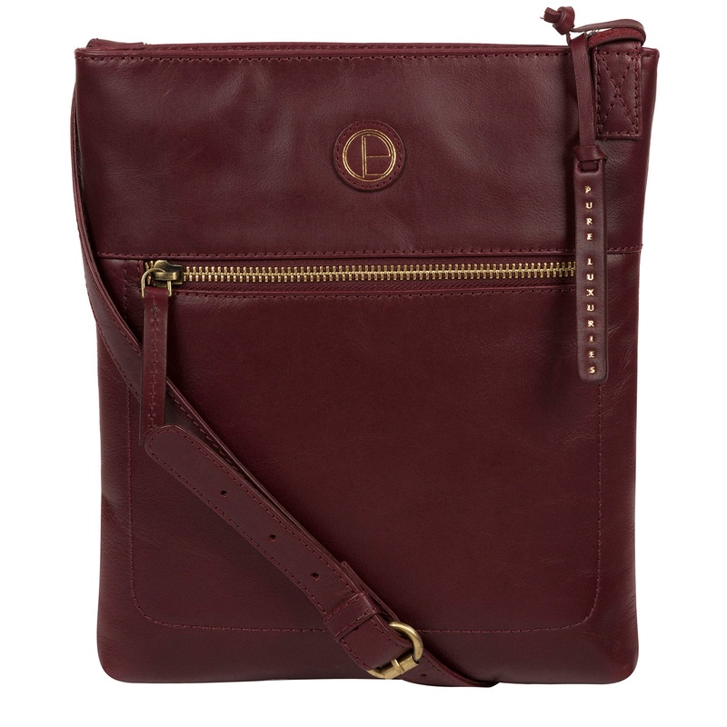 'Knook' Burgundy Leather Cross Body Bag