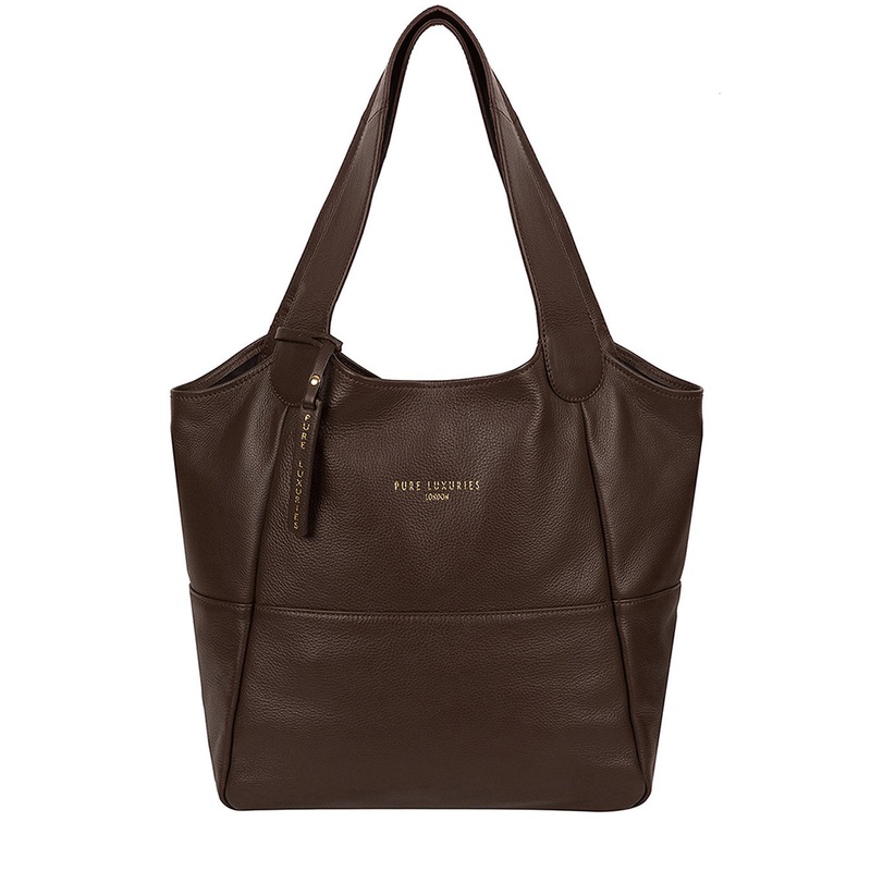 'Langdon' Choco Leather Tote Bag