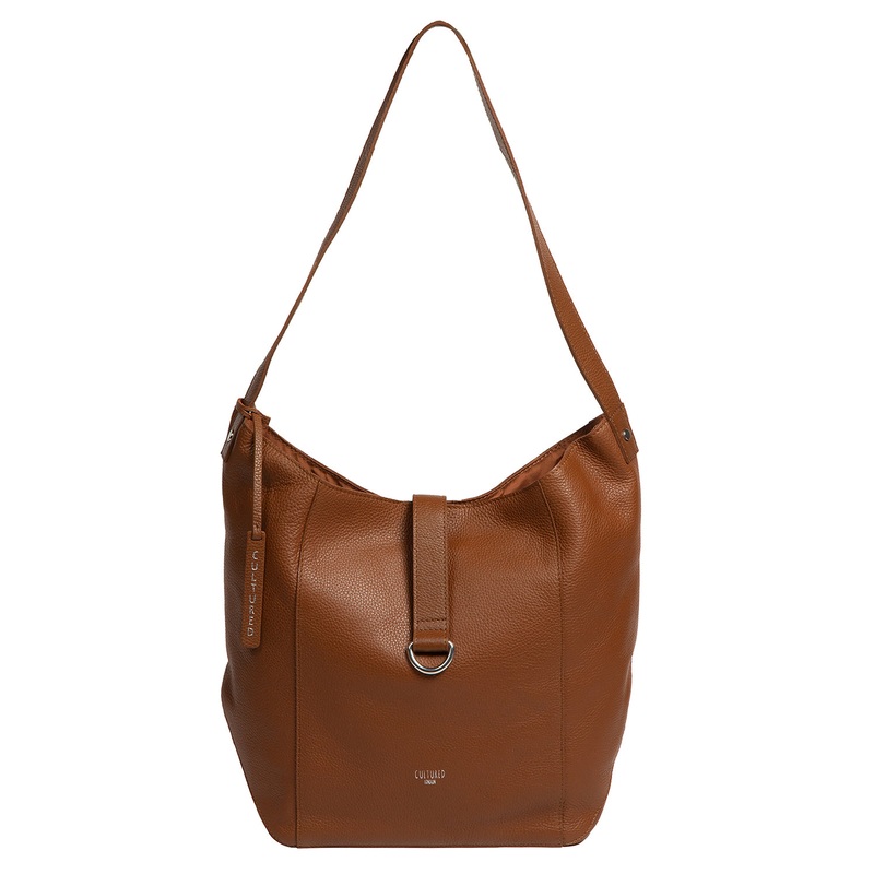'Leilani' Tan Leather Shoulder Bag