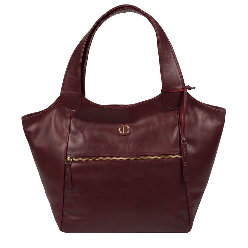 'Loxford' Burgundy Leather Tote Bag