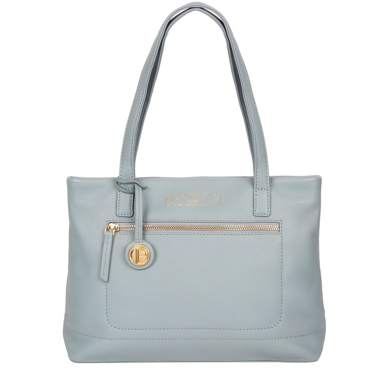'Adley' Cashmere Blue Leather Handbag