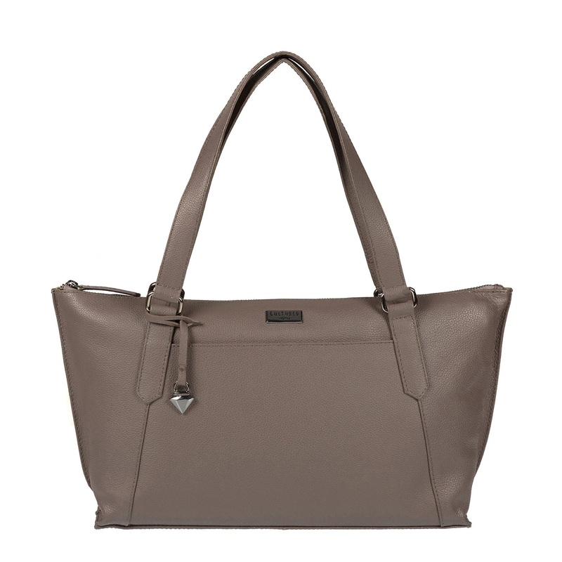 'Alma' Grey Leather Bag