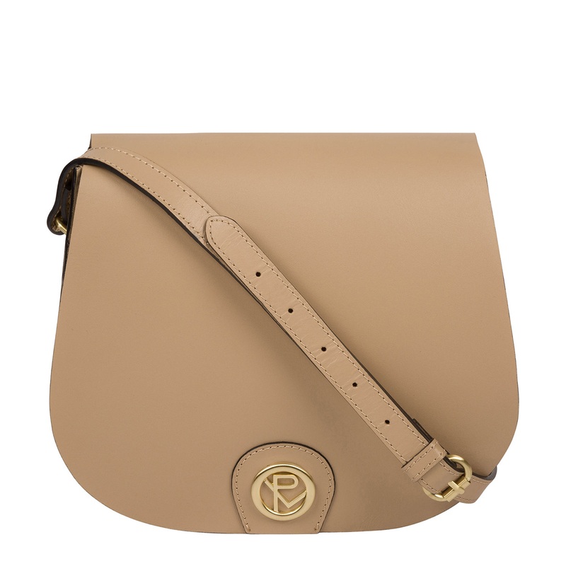 'Ambleside' Beige Leather Cross Body Bag