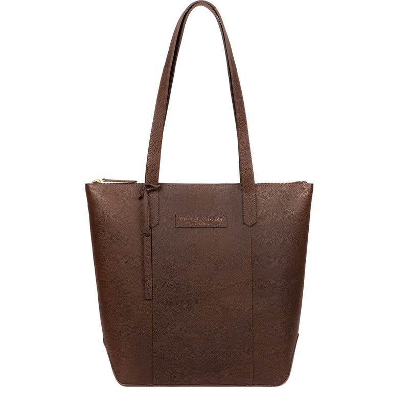 'Blendon' Walnut Leather Shopper Bag