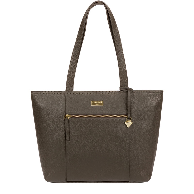 'Dawn' Olive Leather Tote Bag