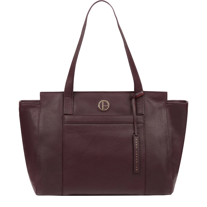 'Dusk' Plum Leather Handbag