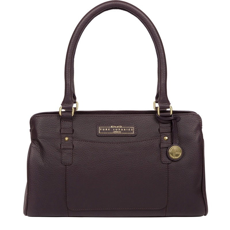 'Epworth' Plum Leather Handbag
