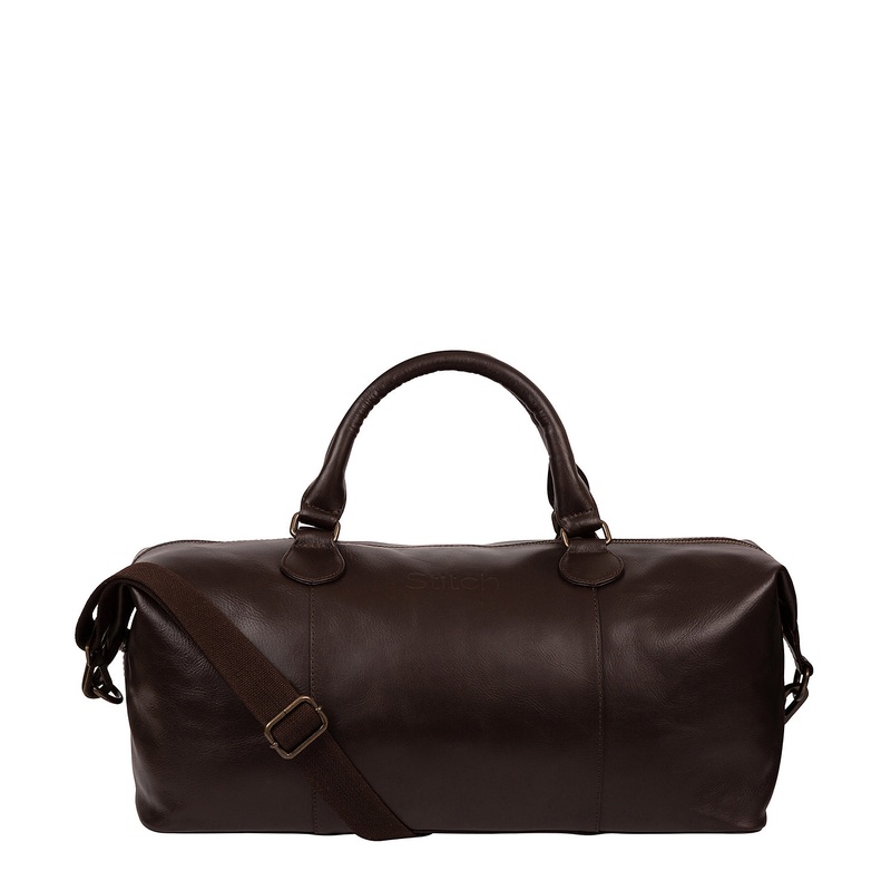 'Excursion' Cocoa Leather Holdall
