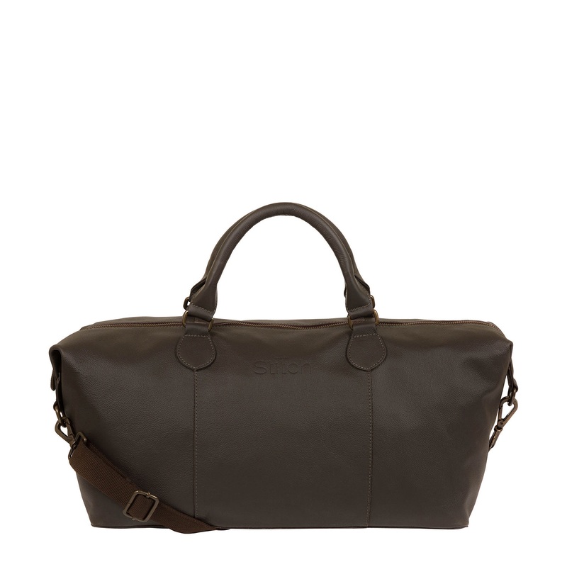 'Excursion' Dark Brown Leather Holdall