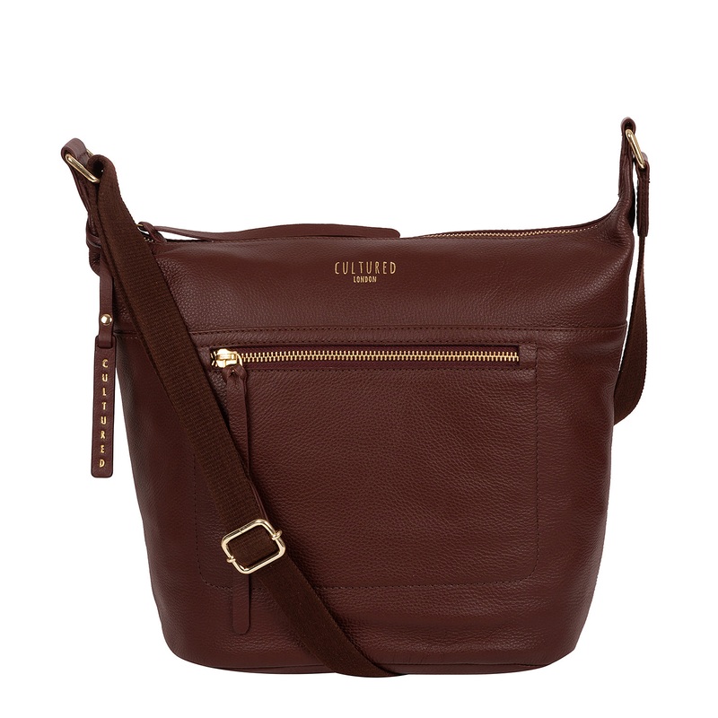 'Gants' Rich Chestnut Leather Cross Body Bag