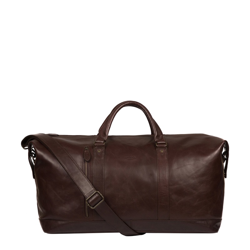'Gerson' Dark Brown Leather Holdall