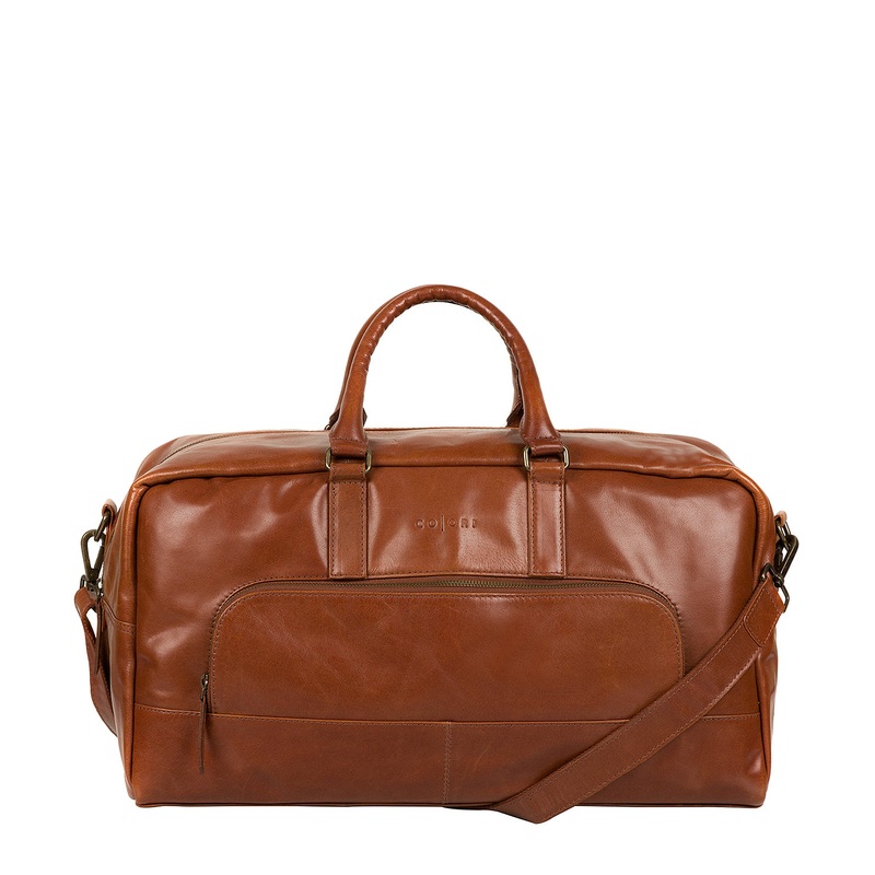 'Giambino' Italian-Inspired Chestnut Leather Holdall