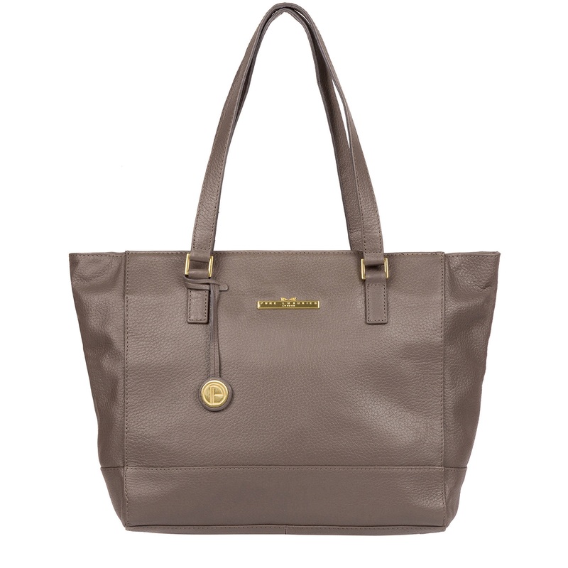 'Goldie' Grey Leather Tote Bag
