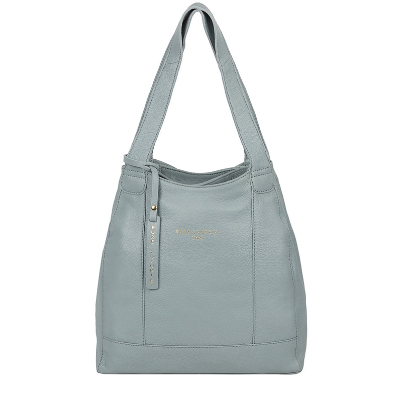 'Highbury' Cashmere Blue Leather Handbag