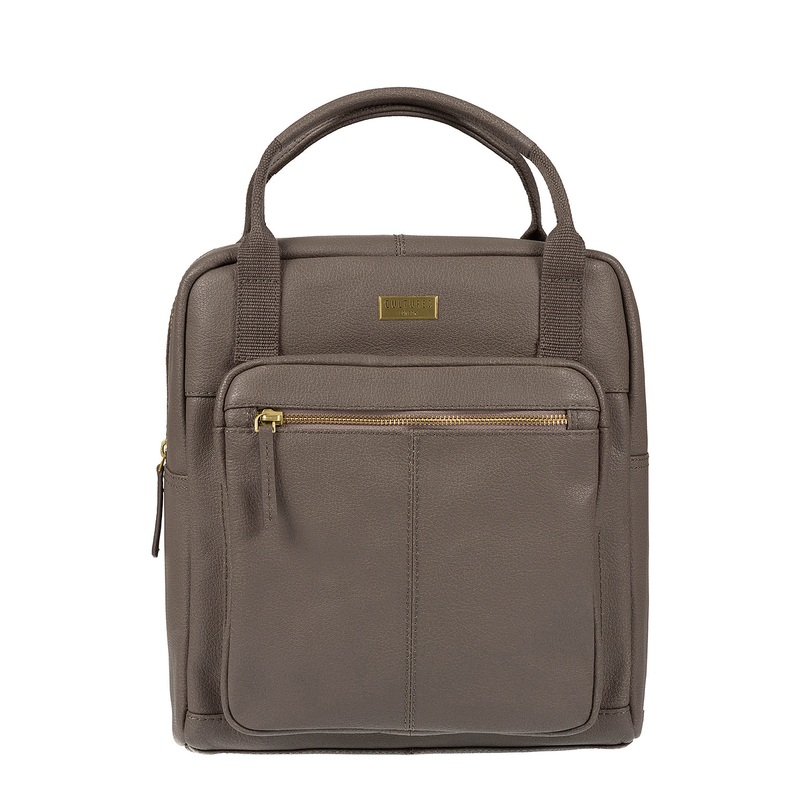 'Jaclyn' Grey Leather Backpack