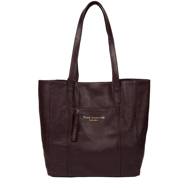 'Keisha' Plum Leather Tote Bag